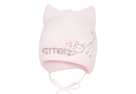
                    BROEL Lessie czapka dla dziewczynki kotek różowa
                