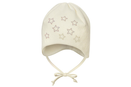
                    BROEL Debra czapka dla dziewczynki gwiazdki ecru
                