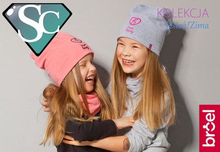 
                    BROEL Basic czapka dla dziewczynki jesień szara
                