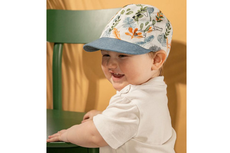 
                    Broel EGO czapka lniana z daszkiem dla chłopca dżungla pomarańczowa
                