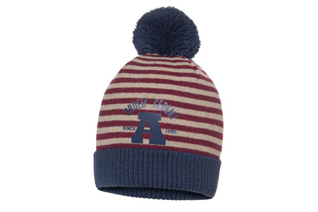 
                    BROEL Lamber czapka na zimę dla chłopca bordo-beż
                