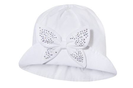 
                    BROEL Safri kapelusz na lato dla dziewczynki kokardka biały
                