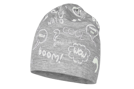 
                    BROEL Zoltan czapka dla chłopca na wiosnę wiskoza szary-biały
                