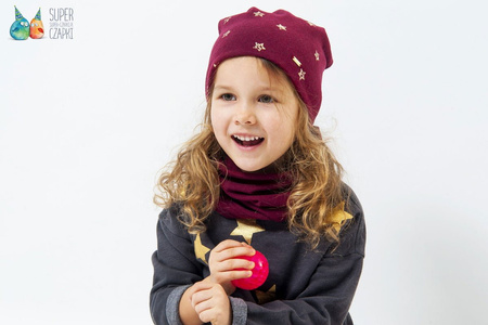 
                    BROEL Geneva czapka dla dziewczynki gwiazdki ecru
                