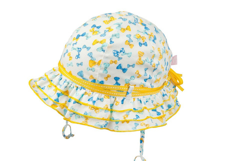 
                    Tutu kapelusz na lato dla dziewczynki kokardki  niebieski UV +50
                